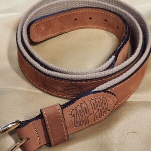Zep Pro - Leather Belt - Yacht - Size 40 - Solid Brass Buckle - Made in USA